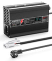 NOEIFEVO 42V 2A lithium-batterilader til 10S 37V Li-Ion Lipo-batterier, med LCD-skærm, køleventilator, automatisk afbrydelse