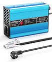 NOEIFEVO 16.8V 5A 6A 7A 8A 10A Cargador de litio para baterías Li-Ion Lipo 4S 14.8V, ventilador de refrigeración, apagado automático (AZUL)