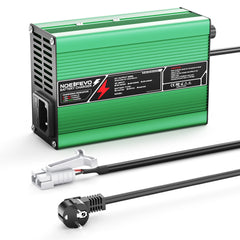 NOEIFEVO 33.6V 2A 3A 4A 5A Caricabatterie al Litio per Batterie Li-Ion Lipo 8S 29.6V, Ventola di Raffreddamento, Spegnimento Automatico (VERDE)
