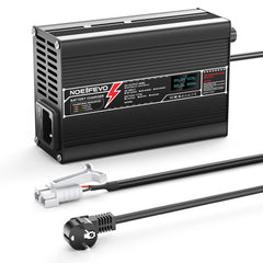 NOEIFEVO Caricabatterie al litio 46.2V 4A per batterie 11S 40.7V Li-Ion Lipo, con display LCD, ventola di raffreddamento, spegnimento automatico