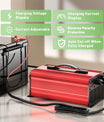 NOEIFEVO 42V 25A Lithium-batterijlader voor 37V (36V) 10S Lithium Li-ion Lipo-batterij, LCD-display, instelbare stroom, lader voor e-bike, scooter, elektrische motorfiets