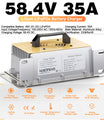 NOEIFEVO 51,2V 48V 16S LiFePO4-lader, 58,4V 35A oplader til solbatterier, golfvognsbatterier og bådbatterier, vandtæt, 0V BMS-aktiveret