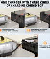 NOEIFEVO 51,2V 48V 16S LiFePO4-lader, 58,4V 35A oplader til solbatterier, golfvognsbatterier og bådbatterier, vandtæt, 0V BMS-aktiveret