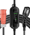 Noeifevo Typ2 Mobil EV Wallbox, 11KW 3-faset CEE16A Justerbar ladningsstyrke EV-lader, 5m/10m/15m EV-ladekabel til Model Y/3, ID.3/4/5, MG4, EX30, e-up, e-tron, Zoe og andre EV.
