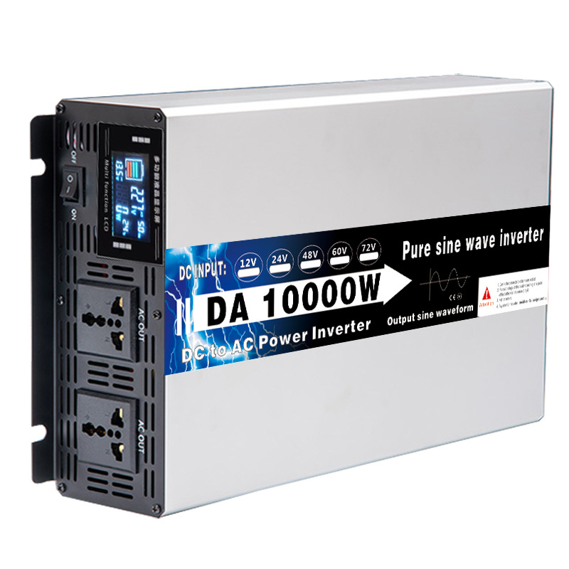 12V 24V 48V 60V 72V čistě sinusový měnič výkonu, 4000W 12000W solární automatický měnič napětí s dálkovým ovládáním