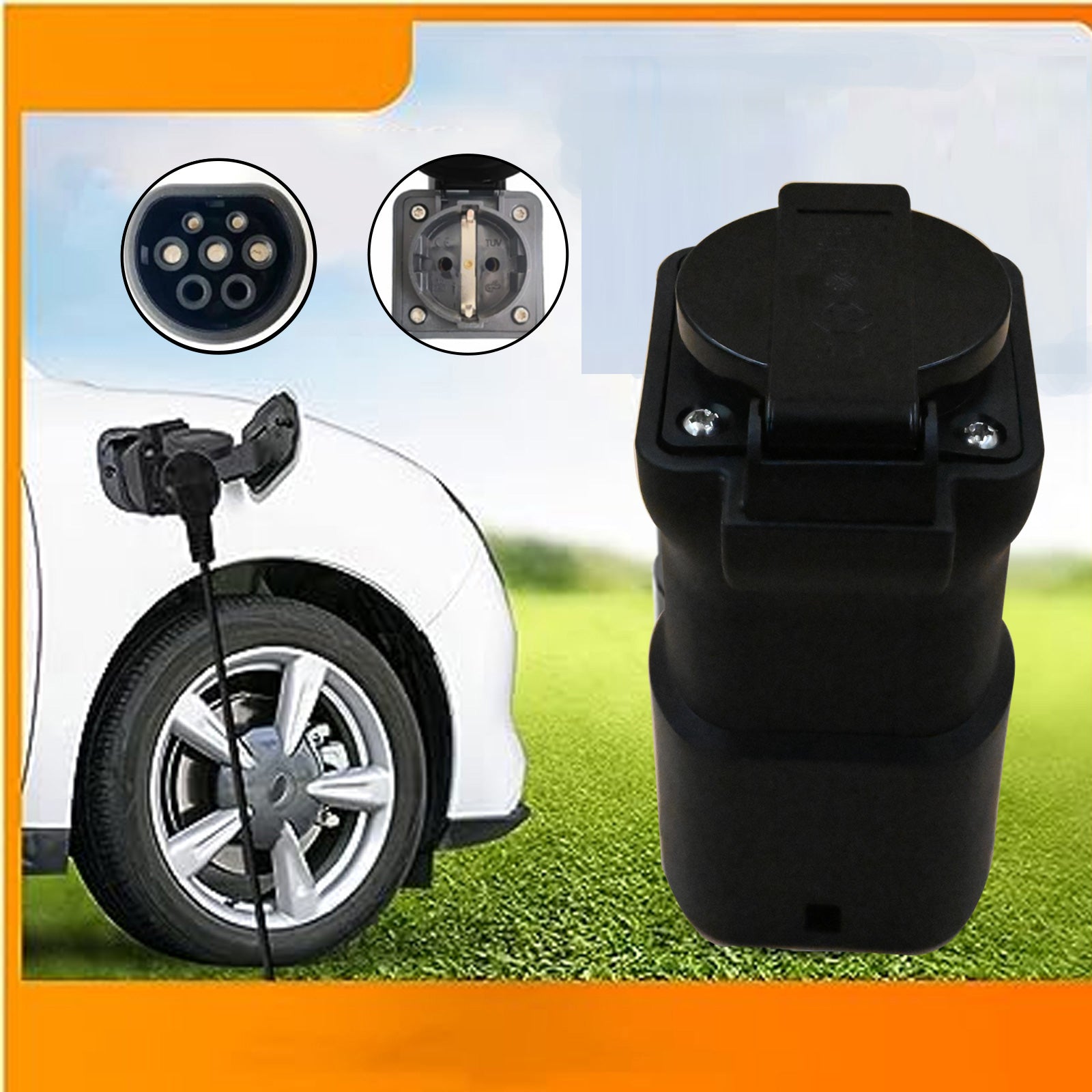Noeifevo electric vehicle discharge adapter 16A Type 2 socket to Schuk –  Smart LifePO4 Batterie & Heimspeicherung von Energie & Intelligentes  Ladegerät