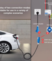 EV-Ladeadapter, CEE 32A blaue Steckdose zu Schuko Haushaltsstecker Adapter, für 7kW 32A EV-Ladegeräte.