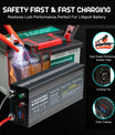 NOEIFEVO Einstellbarer Spannungs und Strombereich 0-15V 1-60A /85A Batterieladegerät , Kompatibel mit 3.7V 6V 12V Lithium, LiFePO4 und Blei-Säure-Batterien