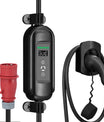 Noeifevo Type2 EV Charging Station Kit, 16A 3-faset oplader til elbiler, CEE 16A mobil EVSE Wallbox med 5 meter kabel