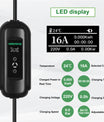 Noeifevo Portable Type1 3,6KW 16A EV-laddare, 5m/10m mobil EV-laddningskabel med Schuko