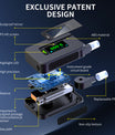 NOEIFEVO D1000 Alkoholtester med högprecisions bränslecellsensor, blodalkoholtester, hopfällbart munstycke, LED-display, mångsidig alkohol-detektor