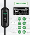 Noeifevo Type2 EV Charging Station Kit, 16A 3-faset oplader til elbiler, CEE 16A mobil EVSE Wallbox med 5 meter kabel