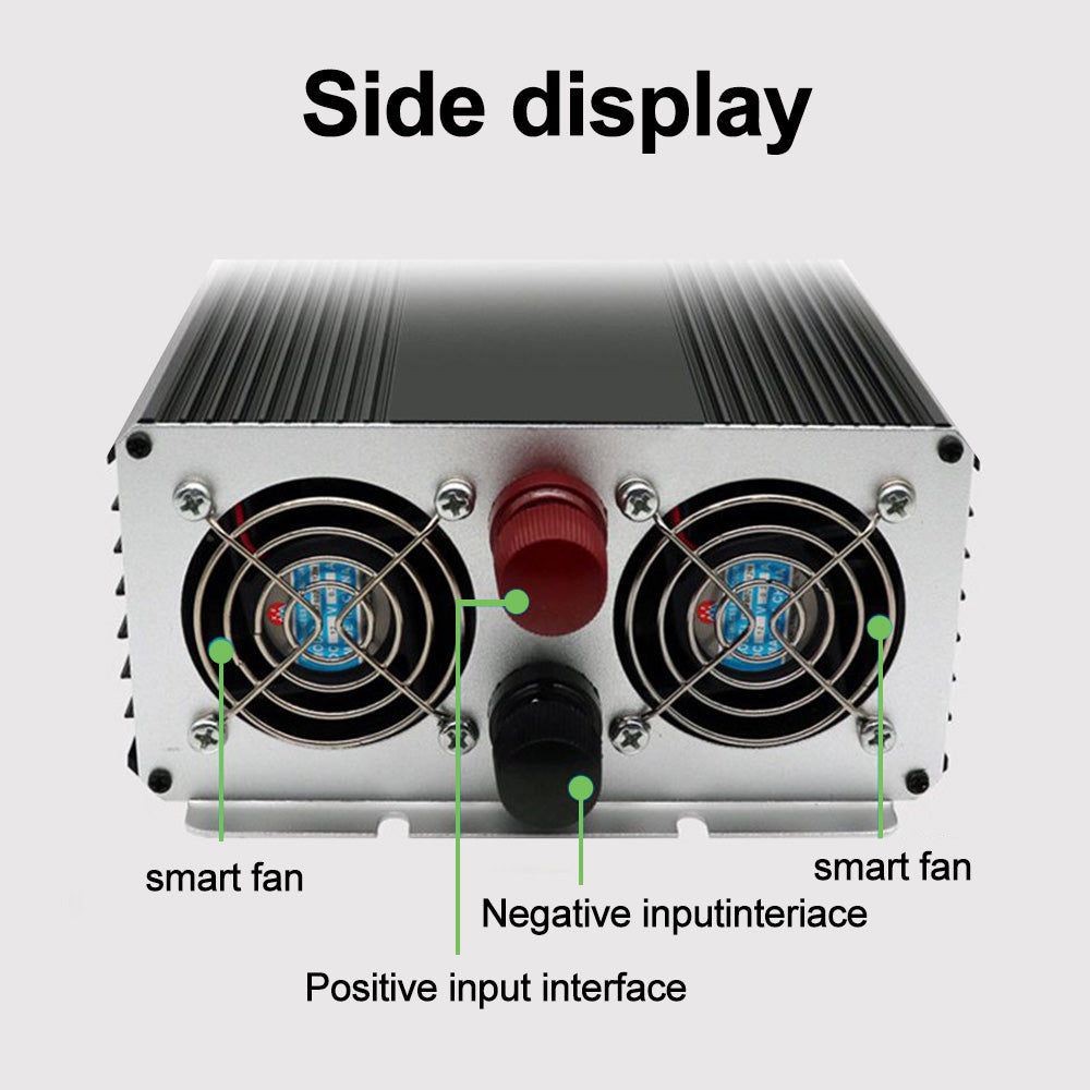 Inversor de potência portátil 3000W 4000W 5000W 6000W 8000W Inversor de onda sinusoidal pura DC 24V para AC 110V 220V Conversor de tensão solar para automóvel