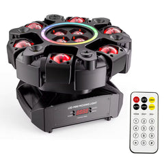 150W 6-armet RGBW Beam moving head med halo-effekt, scenelys, DMX512, seksstråle-stroboskop-effekt, velegnet til DJ-fester, fødselsdage, professionel scenebelysning, bar- og KTV-belysning