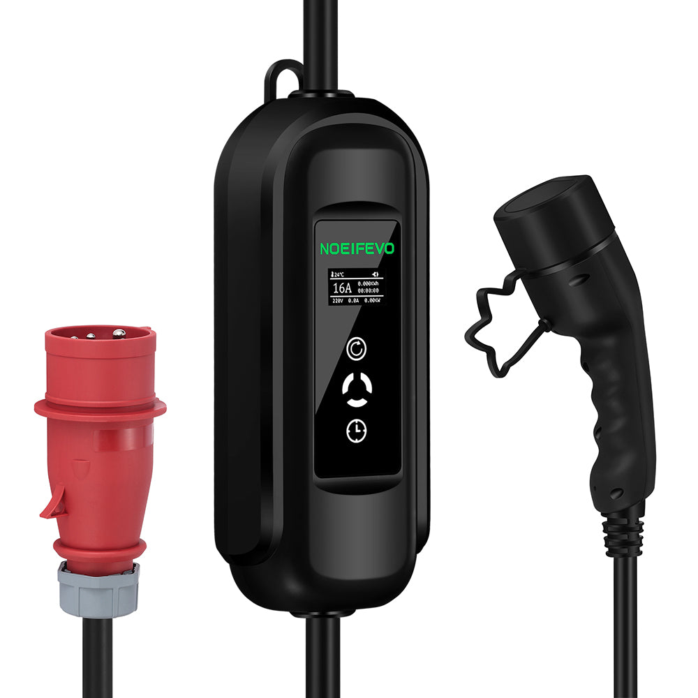 Noeifevo Type2 EV-opladningskabel, 11KW 16A CEE 5m/10m/15m  mobil EV-oplader, DC6mA RCD-beskyttelse