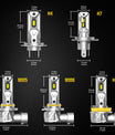 NOEIFEVO H7 H11 H4 9005 9006 Bil Lamp Set, 60W 16000LM Strålkastare, 6500K Vit 12V Lång- och Närljus