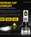 NOEIFEVO H13 Auto Koplamp, 40.000 Lumen, 200W, 6500K Wit, IP68 Waterdicht, 100.000 Uur Levensduur, Dim- en Hoogbeam