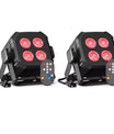Party-Licht, 4x8W RGB LED Bühnenleuchte mit Fernbedienung/DMX-Steuerung, DJ-Licht geeignet für Hochzeiten, Partys, Clubs und Disco-Veranstaltungen