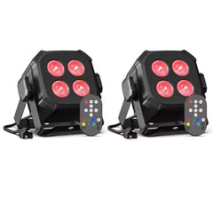 Party-Licht, 4x8W RGB LED Bühnenleuchte mit Fernbedienung/DMX-Steuerung, DJ-Licht geeignet für Hochzeiten, Partys, Clubs und Disco-Veranstaltungen