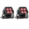 Partylys, 4x8W RGB LED-sceneprojektør med fjernbetjening/DMX-styring, DJ-lys velegnet til bryllupper, fester, klubber og discoevents