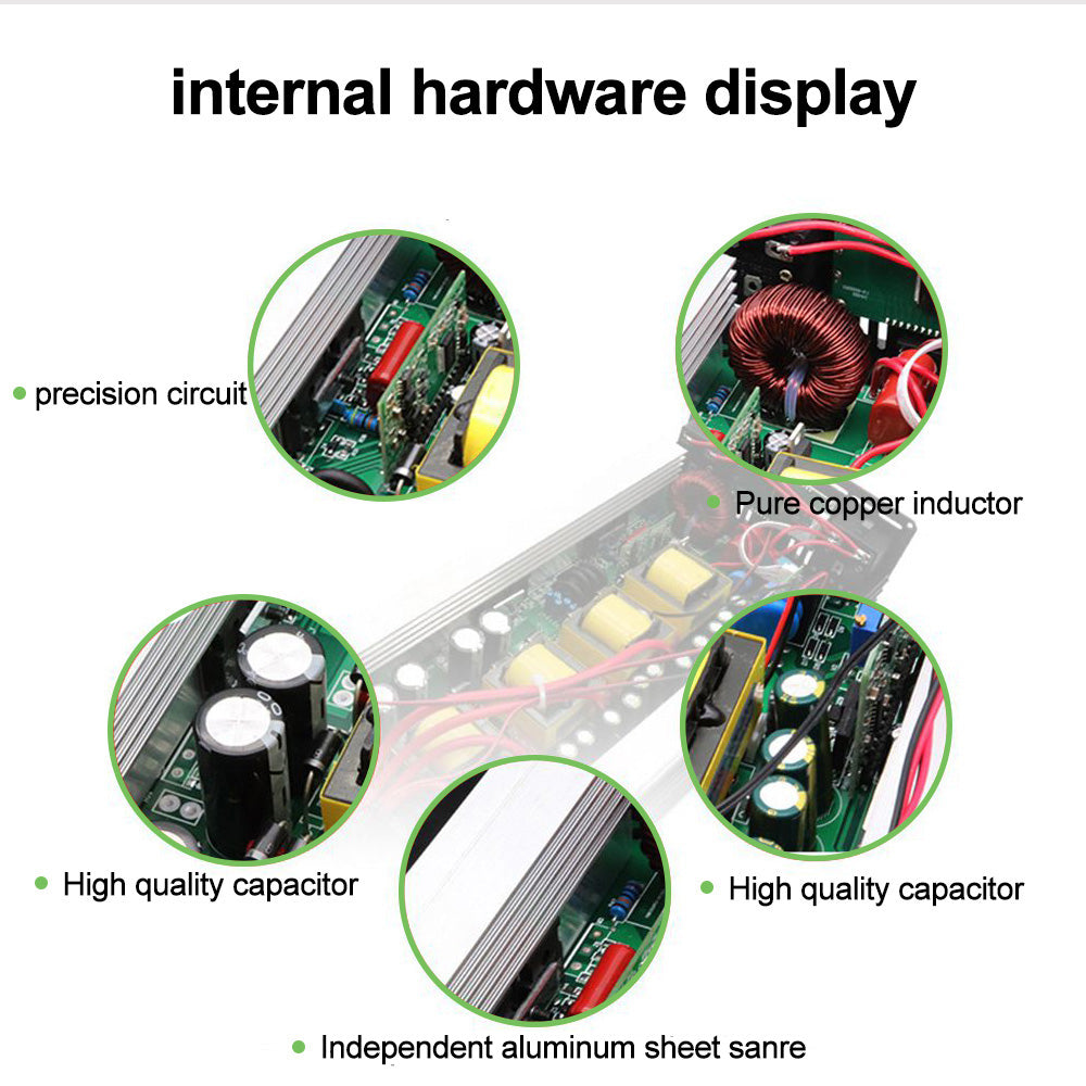 Portable Power 3000W 4000W 5000W 6000W 8000W Pure Sine Wave Inverter DC 24V to AC 110V 220V Voltage Converter Car Solar Inverter