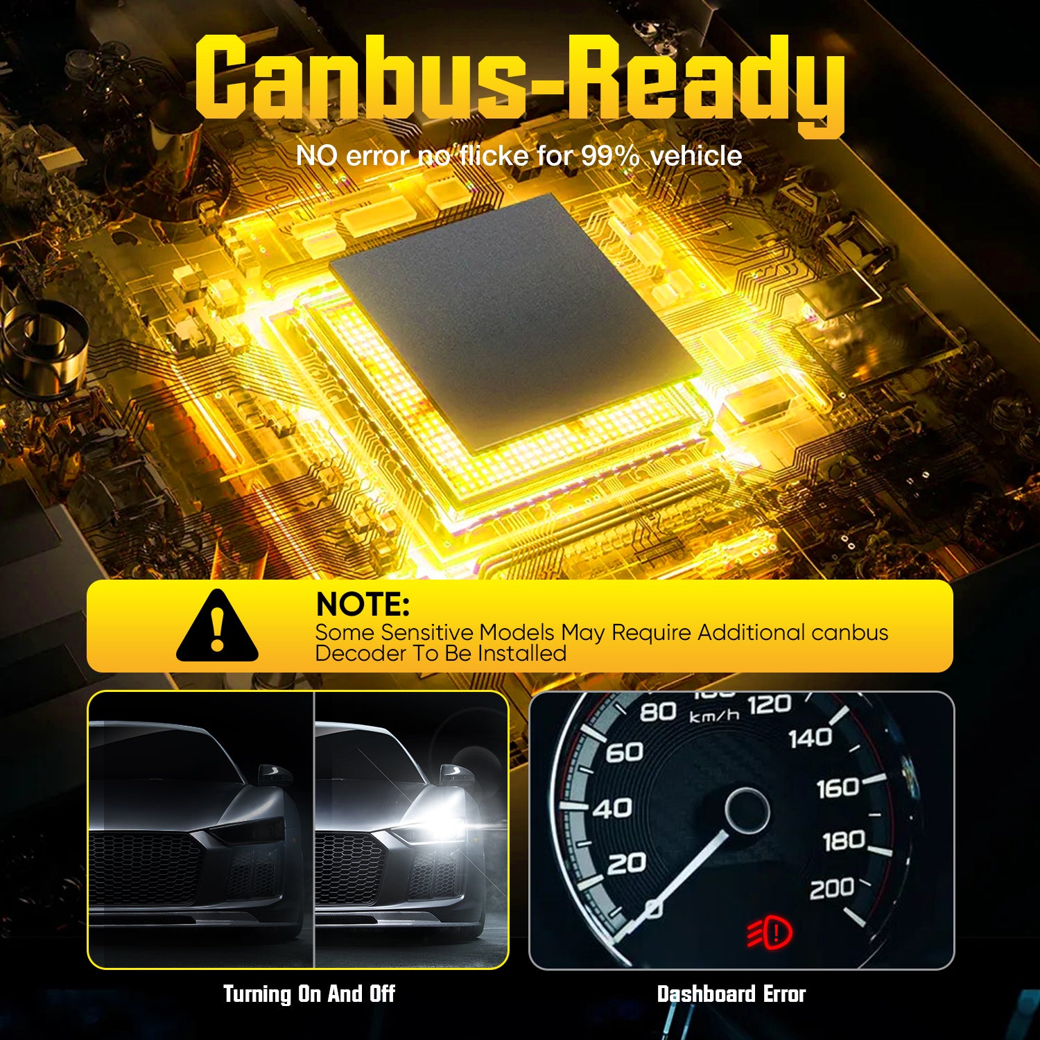 NOEIFEVO 9005 9006 Auto světlomet, 40 000 lumenů, 200 W, 6500K bílá, IP68 vodotěsné, životnost 100 000 hodin, tlumená a dálková světla