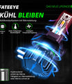 FATEEYE H7 LED-forlygtesæt 10000LM 50W fjern-/nærlys 6500K hvid halogen (2 stk.)