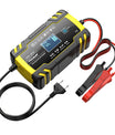 Ładowarka do akumulatorów samochodowych 12V 8A / 24V 4A, ładowarka naprawcza impulsowa dla wszystkich akumulatorów 12V i 24V kwasowo-ołowiowych, AGM, GEL i głębokiego cyklu