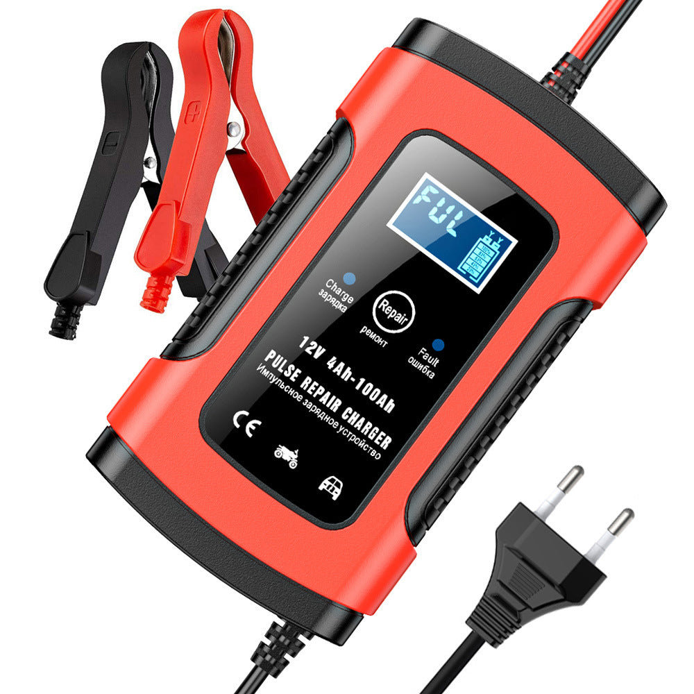 12V 6A Ładowarka do akumulatora samochodowego-motocyklowego, inteligentna wielofunkcyjna ładowarka do akumulatorów z detekcją temperatury dla akumulatorów kwasowo-ołowiowych AGM, żelowych i cyklicznych głębokiego roz
