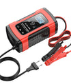 12V 6A Ładowarka do akumulatora samochodowego-motocyklowego, inteligentna wielofunkcyjna ładowarka do akumulatorów z detekcją temperatury dla akumulatorów kwasowo-ołowiowych AGM, żelowych i cyklicznych głębokiego roz