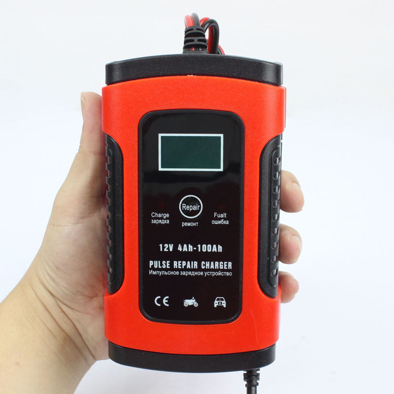 12V 6A Ładowarka do akumulatora samochodowego-motocyklowego, inteligentna wielofunkcyjna ładowarka do akumulatorów z detekcją temperatury dla akumulatorów kwasowo-ołowiowych AGM, żelowych i cyklicznych głębokiego roz