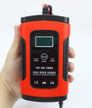 12V 6A Ładowarka do akumulatora samochodowego-motocyklowego, inteligentna wielofunkcyjna ładowarka do akumulatorów z detekcją temperatury dla akumulatorów kwasowo-ołowiowych AGM, żelowych i cyklicznych głębokiego roz