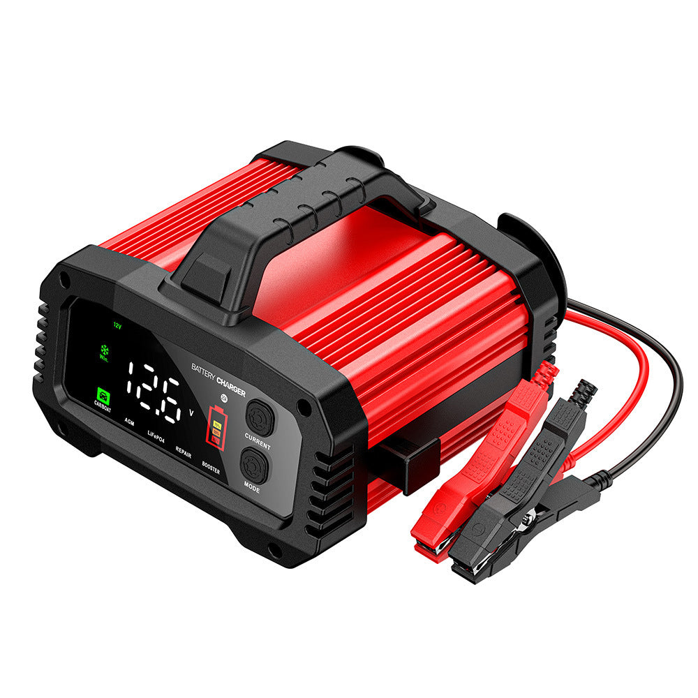 Caricabatteria Auto 25A Husgw - Per Batterie 12V/24V, LiFePO4, AGM, GEL, Con Funzione Booster E Display LED - Foto 6