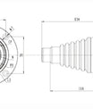 Noeifevo Type 2 Socket for Electric Vehicles, 16A/32A 1 Phase/3 Phase EV Charging Socket