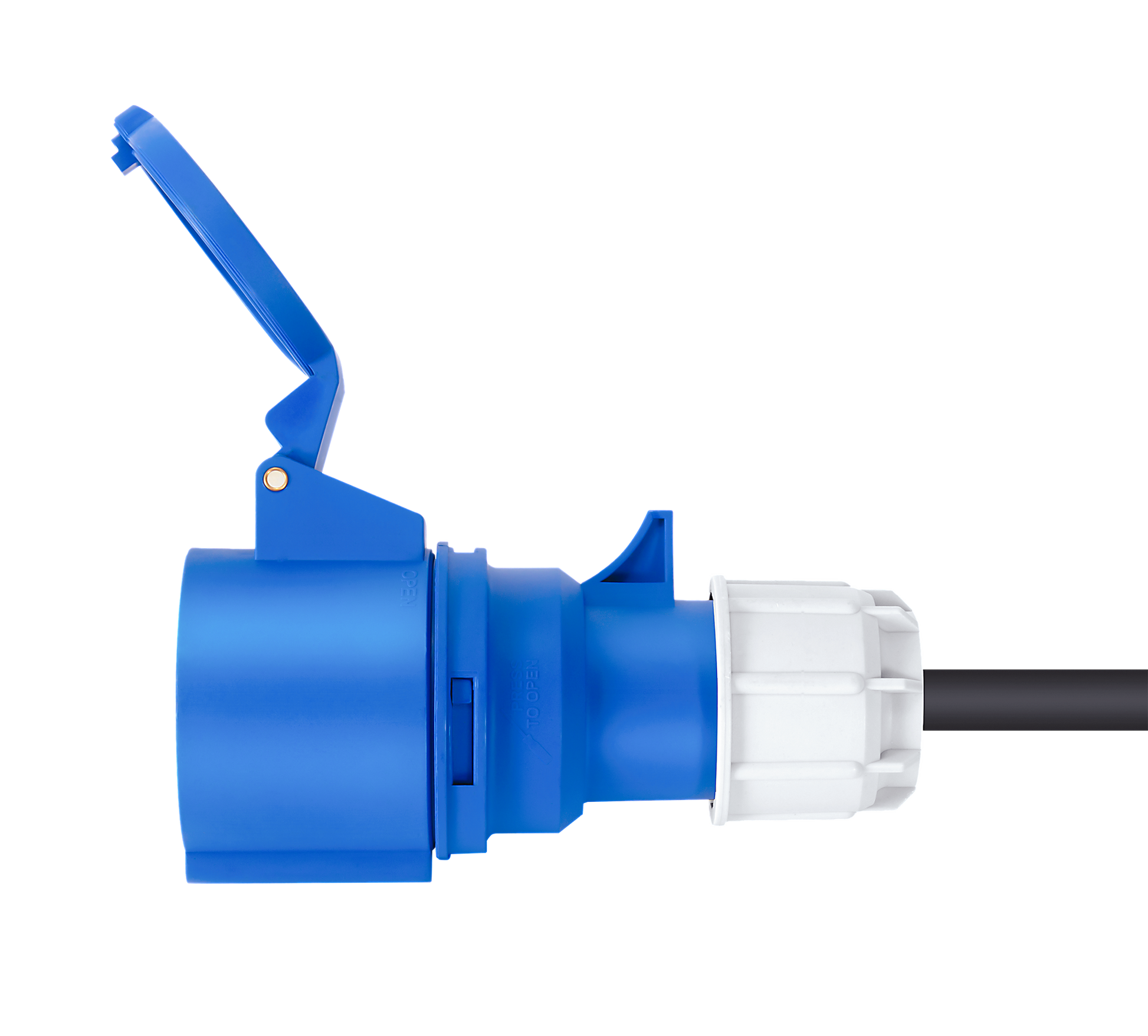 CEE 32A till typ 2-kontakt, CEE 32A till typ 2 (laddningssidan) Adapter för elbilar Laddningsstation