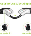 Noeifevo Adattatore EV da CCS 2 a CCS1 150A 1000V, cavo di ricarica rapida per auto J1772