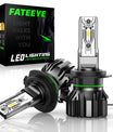 FATEEYE H7 LED-forlygtesæt 10000LM 50W fjern-/nærlys 6500K hvid halogen (2 stk.)