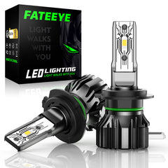 FATEEYE H7 LED-forlygtesæt 10000LM 50W fjern-/nærlys 6500K hvid halogen (2 stk.)