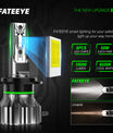 FATEEYE H7 LED-forlygtesæt 10000LM 50W fjern-/nærlys 6500K hvid halogen (2 stk.)