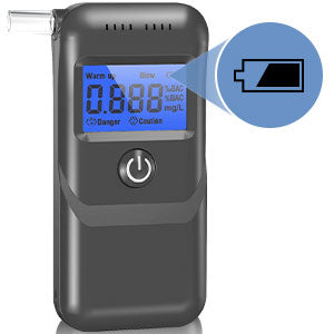 NOEIFEVO Testador de Álcool, Alcoolemômetro Profissional com Display LCD Azul Digital, Testador de Álcool por Sopro com Alta Precisão para Uso Pessoal e Profissional em Casa.