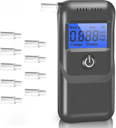 NOEIFEVO Tester Alcol, Etilometro Professionale con Display LCD Blu Digitale, Tester Alcolico a Soffio ad Alta Precisione per Uso Personale e Professionale a Casa.