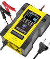 Cargador de batería para coche y motocicleta de 12V 6A / 24V 3A, cargador inteligente multifunción de reparación con detección de temperatura para baterías de plomo-ácido, AGM, gel, de ciclo profundo, de litio y LiFePO4