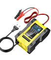 Cargador de batería para coche y motocicleta de 12V 6A / 24V 3A, cargador inteligente multifunción de reparación con detección de temperatura para baterías de plomo-ácido, AGM, gel, de ciclo profundo, de litio y LiFePO4