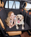 NOEIFEVO CA05 Manta para perro para asiento trasero de coche con fondo duro, asiento trasero con protección lateral y ventana de visualización, manta para perro resistente a los arañazos y al agua, alfombrilla para perro, asiento trasero