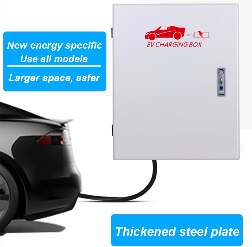 NOEIFEVO EV Wallbox Caja protectora , apta para varios cargadores de vehículos eléctricos, gancho para almacenamiento, a prueba de robo, protegida contra la lluvia y el polvo