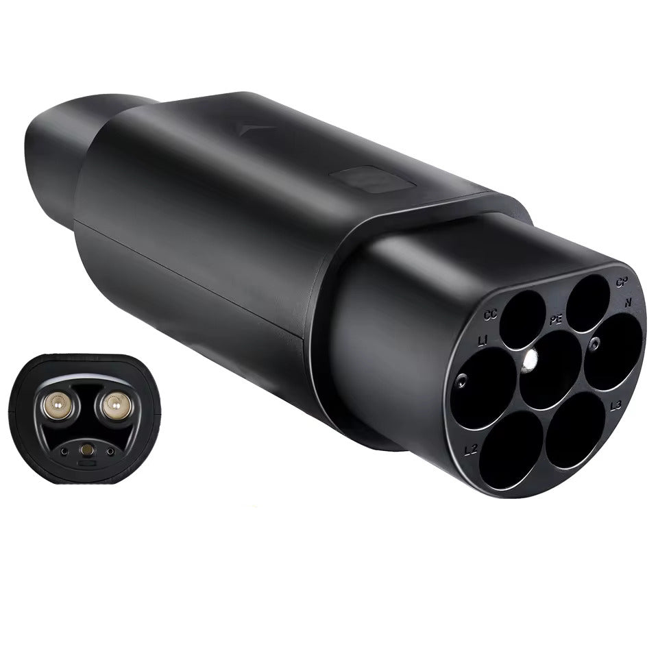NOEIFEVO Type 2 til Tesla Adapter AC 7,2 kW 32A 220V, passer til Tesla Model S/X/3, til Type 2 AC EV-oplader til opladning af Tesla-køretøjer