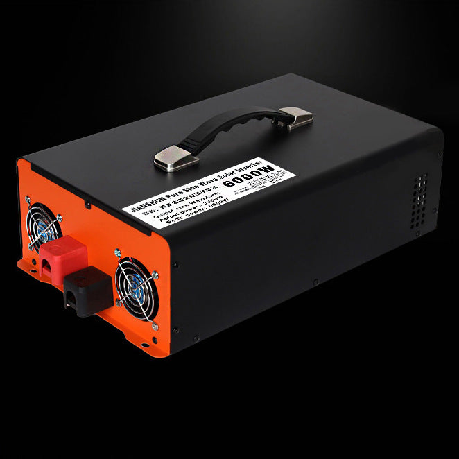 Inverter 5000W til 12000W ren sinus bølge spændingsomformer, 12V/24V/48V/60V/72V/96V til 230V, med LCD spændingsdisplay