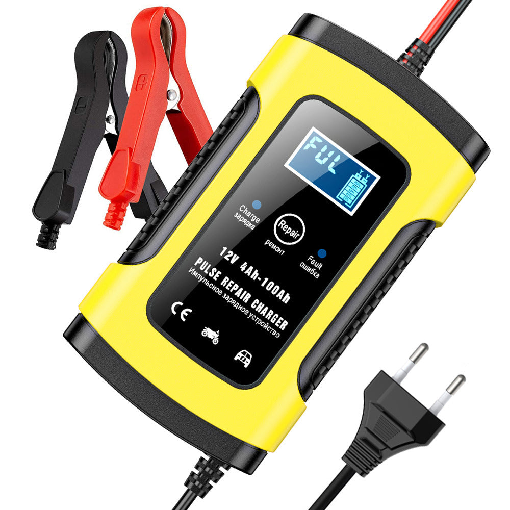 12V 6A Ładowarka do akumulatora samochodowego-motocyklowego, inteligentna wielofunkcyjna ładowarka do akumulatorów z detekcją temperatury dla akumulatorów kwasowo-ołowiowych AGM, żelowych i cyklicznych głębokiego roz