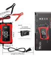 NOEIFEVO 10A Autobatterilader, 12 V/24 V, intelligent, fuldautomatisk, med reparationstilstand til biler, lastbiler, motorcykler, plæneklippere, både og skibs batterier