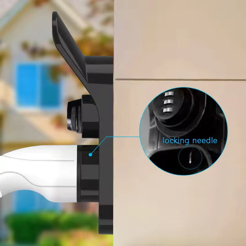 EV-seinäteline varkaussuojalla tyyppi 1 / tyyppi 2 latausliittimille – kaapelipidike, lukittava, 25 kg kantavuus